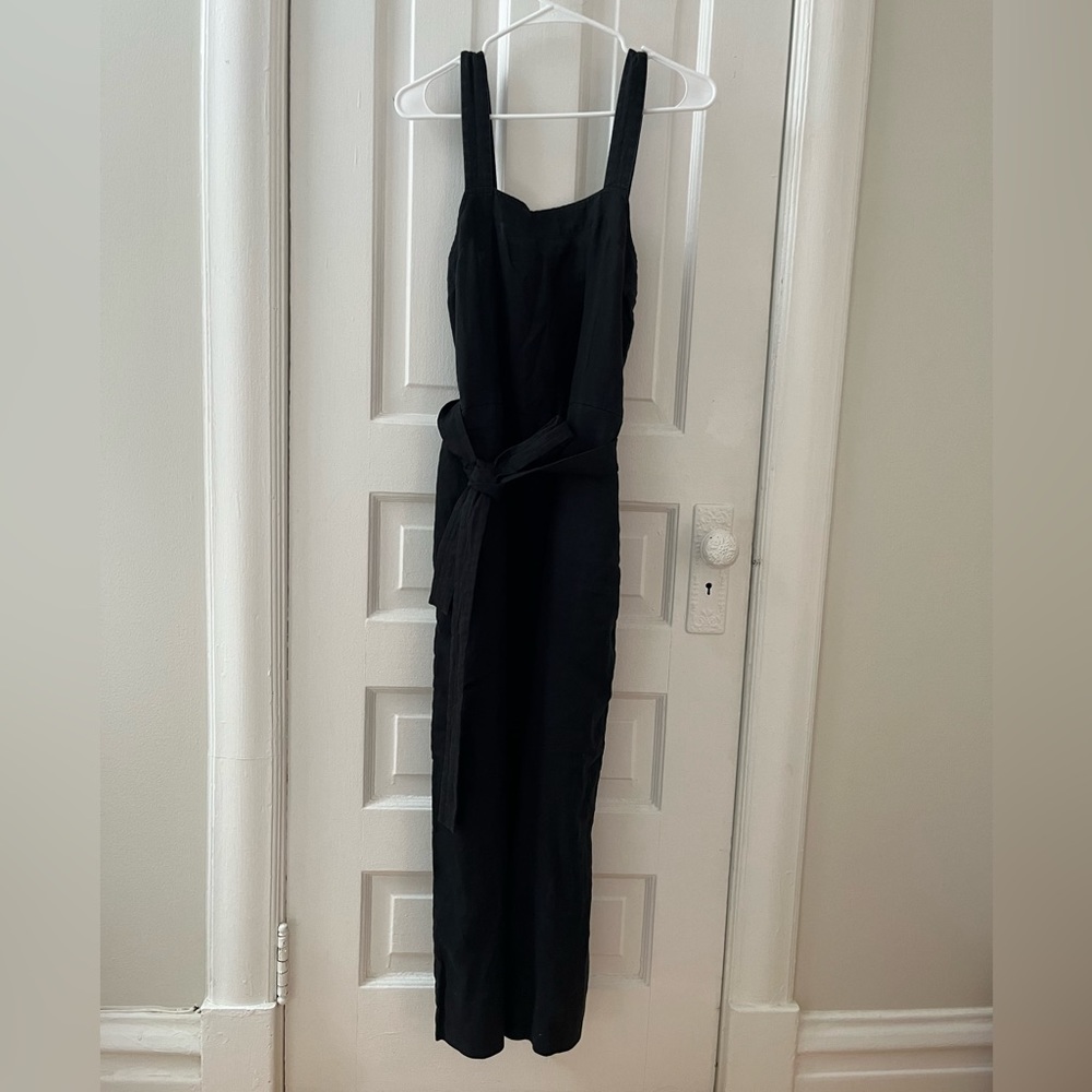 Black linen jumpsuit